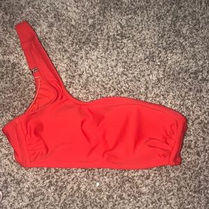 One Shoulder Target Swim Suit Top
